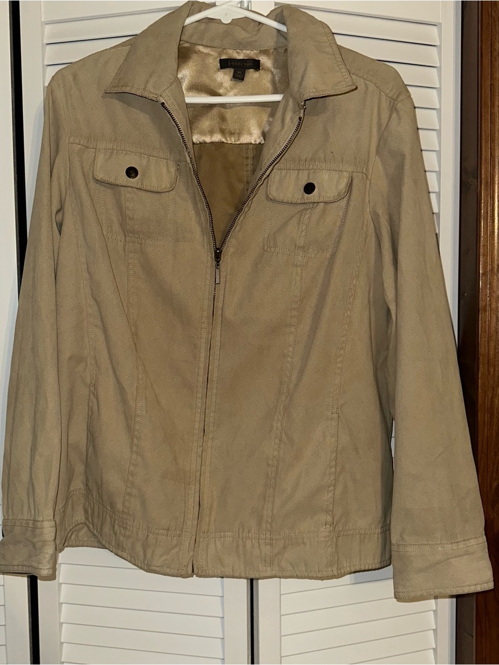 Women's Utility Zip-Front Jacket in Tan